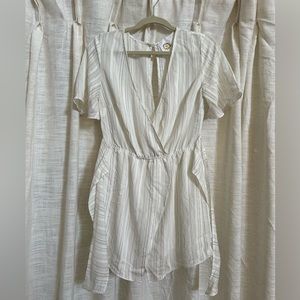 Blue Life White Romper